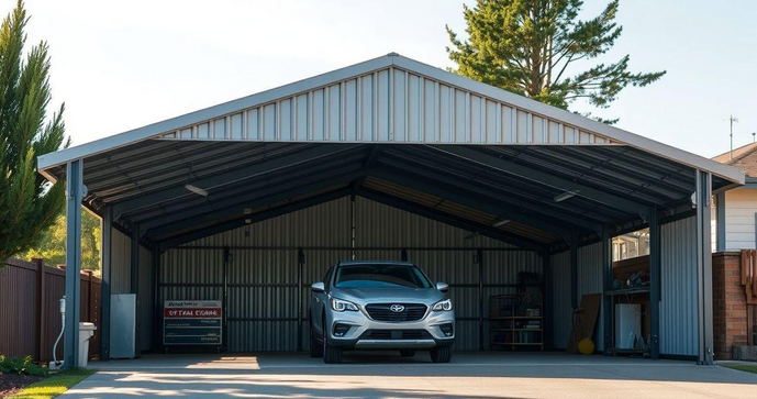 Estrutura met&aacute;lica para garagem residencial &eacute; a solu&ccedil;&atilde;o ideal para seguran&ccedil;a e durabilidade na sua casa